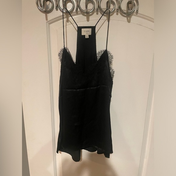 New! CAMI NYC Racer Charmeuse Lace Silk Cami in Black 🖤 Medium - Picture 12 of 12